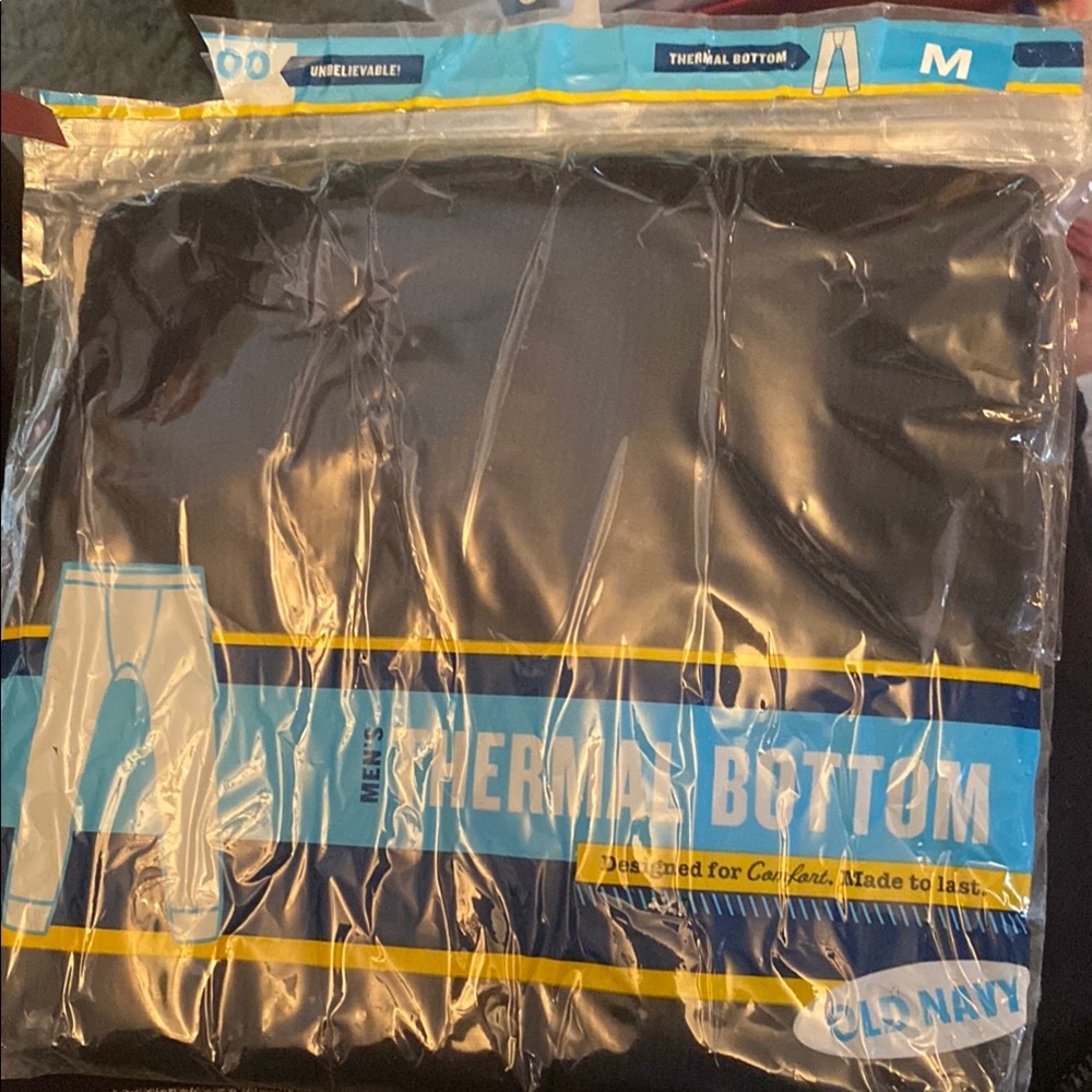 Old Navy Men's Thermal Bottom - BlackMens Black New, thermal pants